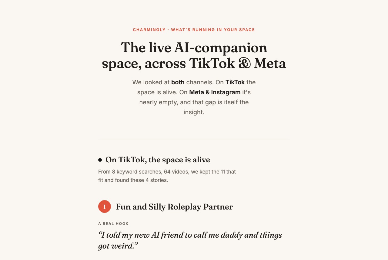 Growth opportunities generated for charmingly.ai
