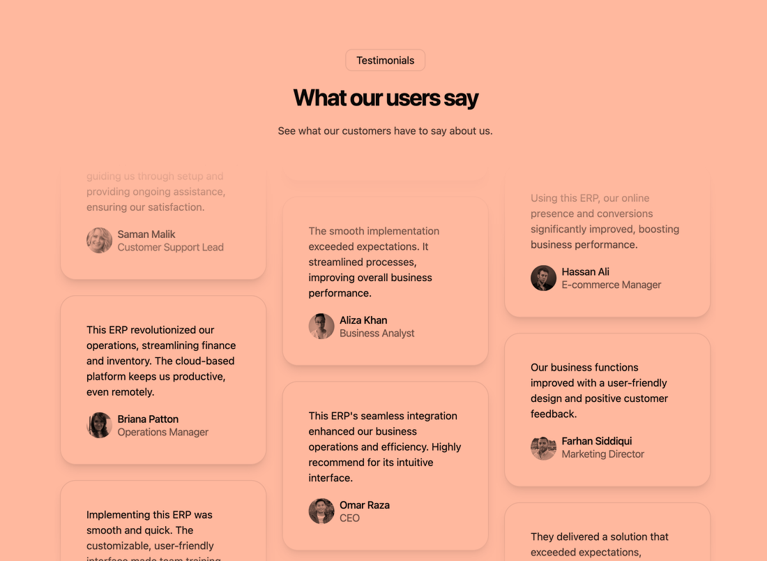 Social proof · coral variant